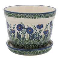 Blumentopf H: 14 cm, D: 18 cm mit Untersetzer