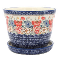 Blumentopf H: 10,6 cm, D: 14 cm mit Untersetzer