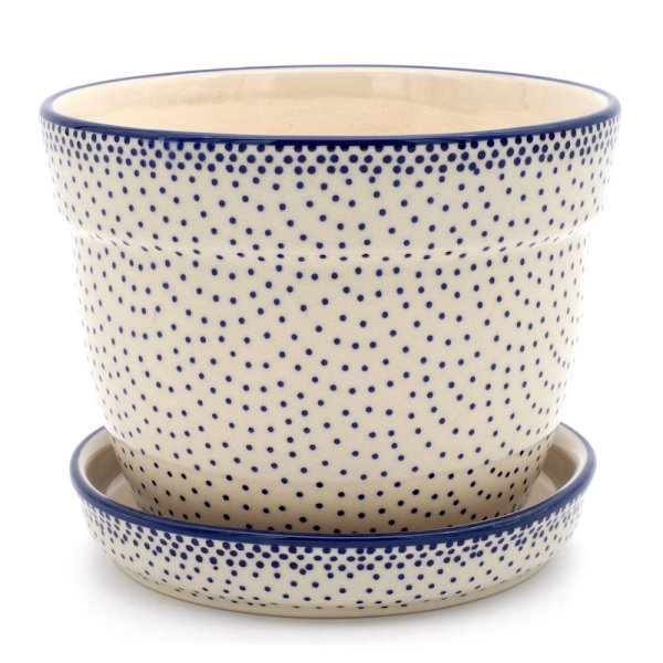 Blumentopf H: 14 cm, D: 18 cm mit Untersetzer