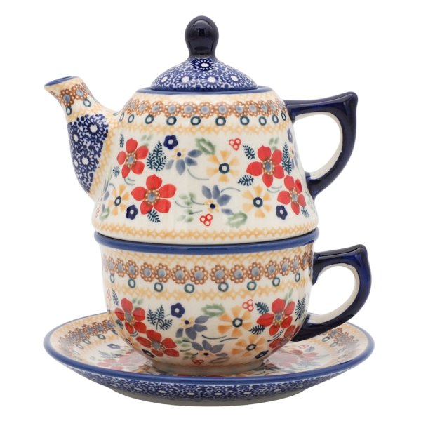 Teekanne 430 ml mit Tasse + Untertasse
