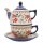 Teekanne 430 ml mit Tasse + Untertasse