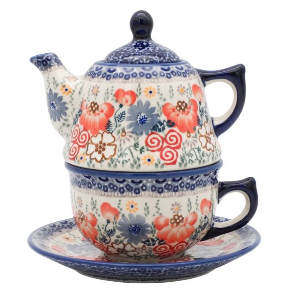 Teekanne 430 ml mit Tasse + Untertasse