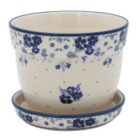 Blumentopf H: 10,6 cm, D: 14 cm mit Untersetzer