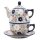 Teekanne 430 ml mit Tasse + Untertasse