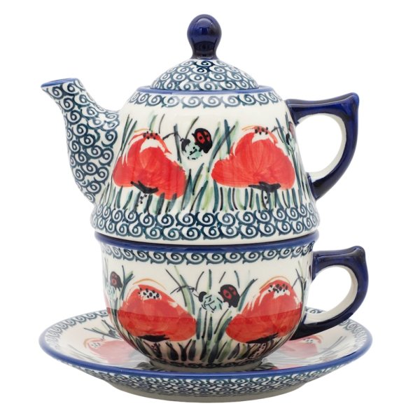 Teekanne 430 ml mit Tasse + Untertasse