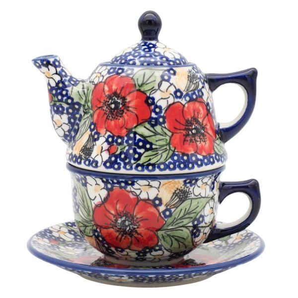 Teekanne 430 ml mit Tasse + Untertasse