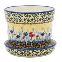 Blumentopf H: 14 cm, D: 18 cm mit Untersetzer
