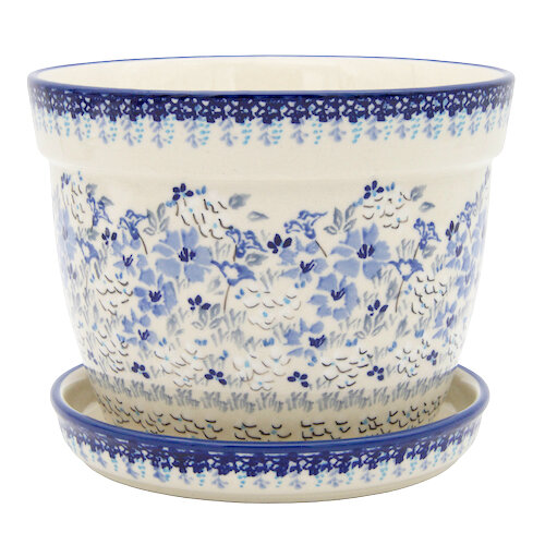 Blumentopf H: 12 cm, D: 16 cm mit Untersetzer