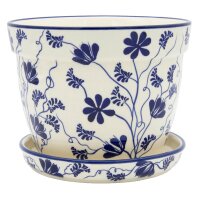 Blumentopf H: 14 cm, D: 18 cm mit Untersetzer